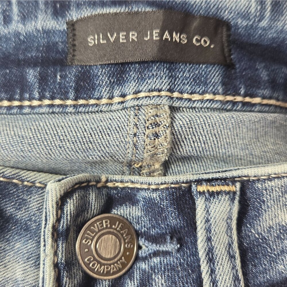 Silver Jeans Co. Suki Classic Button Curvy Bootcut Jeans Indigo - Picture 4 of 7